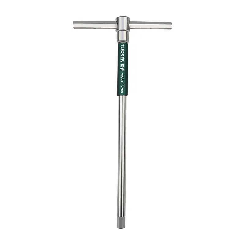Sliding T-Handle Hex Key with Extra Long Shaft – Single Hex Wrench, Professional Allen Key for Deep Recessed Fasteners, Machinery & Bicycle Repair